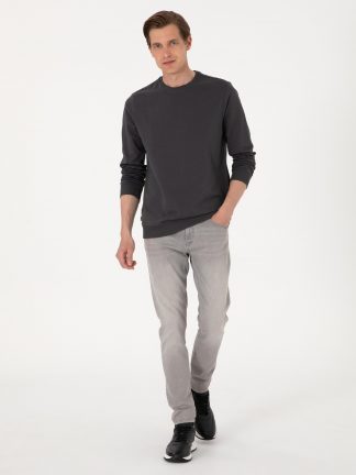 سویشرت مردانه خاکستری تیره پیرکاردین