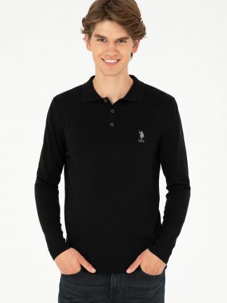 پلیور مردانه مشکی یو اس پولو