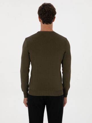 پلیور مردانه خاکی تیره پیرکاردین