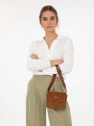 کیف کراس بادی زنانه قهوه ای پیرکاردین