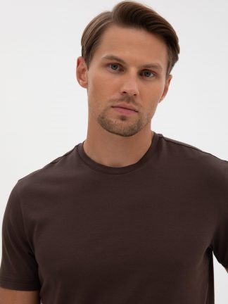 تی شرت مردانه قهوه ای پیرکاردین