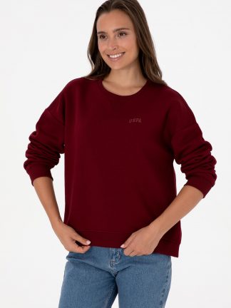 سویشرت زنانه زرشکی یو اس پولو