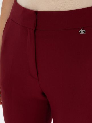 شلوار پارچه ای زنانه آلبالویی پیرکاردین