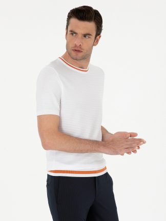 پلیور مردانه سفید کاشارل