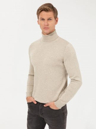 پلیور مردانه کرم ملانژ پیرکاردین