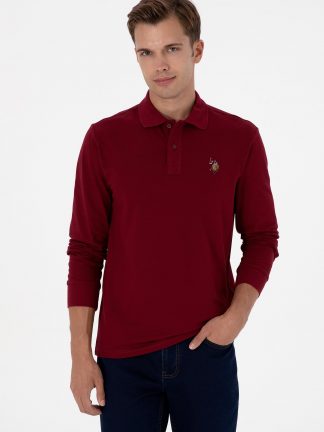 سویشرت مردانه زرشکی یو اس پولو