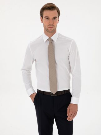 پیراهن رسمی مردانه سفید کاشارل