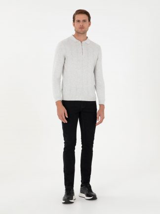 پلیور مردانه کرم ملانژ پیرکاردین