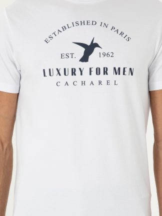 تی شرت مردانه سفید کاشارل