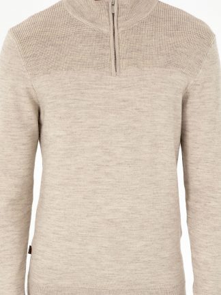 پلیور مردانه کرم ملانژ پیرکاردین