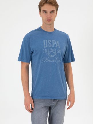 تی شرت مردانه نیلی یو اس پولو