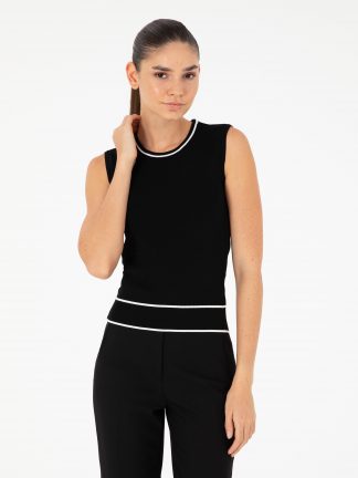 تاپ زنانه مشکی پیرکاردین