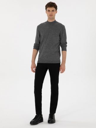 پلیور مردانه خاکی ملانژ کاشارل