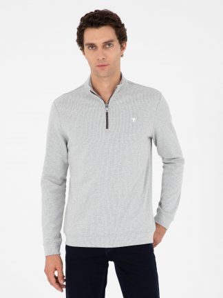 سویشرت مردانه خاکی ملانژ کاشارل