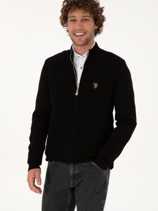 ژاکت مردانه مشکی یو اس پولو