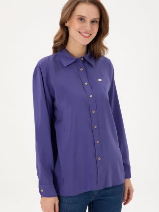 شومیز زنانه ارغوانی یو اس پولو