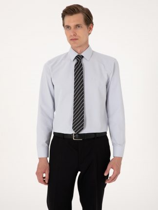 پیراهن رسمی مردانه خاکستری روشن پیرکاردین