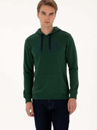 هودی مردانه سبز تیره یو اس پولو