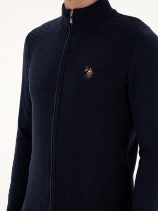 ژاکت مردانه سرمه ای یو اس پولو