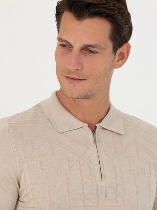 پلیور مردانه بژ کاشارل