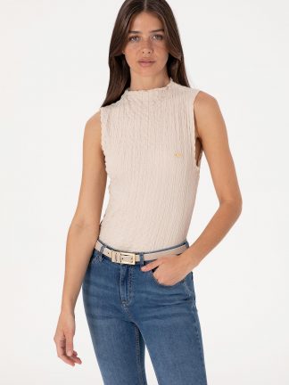 تاپ زنانه طوسی یو اس پولو