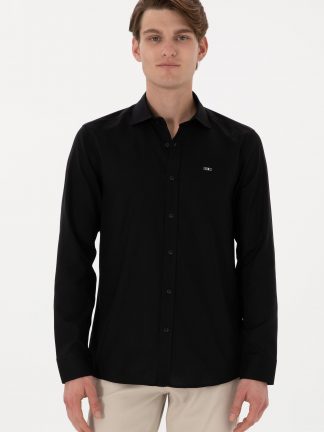 پیراهن مردانه مشکی یو اس پولو