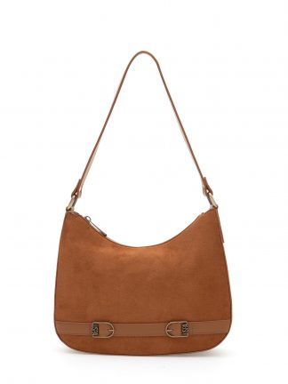 کیف دوشی زنانه قهوه ای یو اس پولو