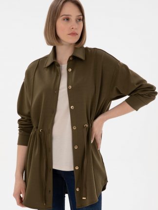 شومیز زنانه خاکی روشن یو اس پولو