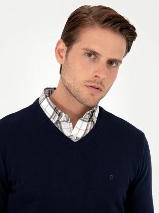 پلیور مردانه سرمه ای پیرکاردین