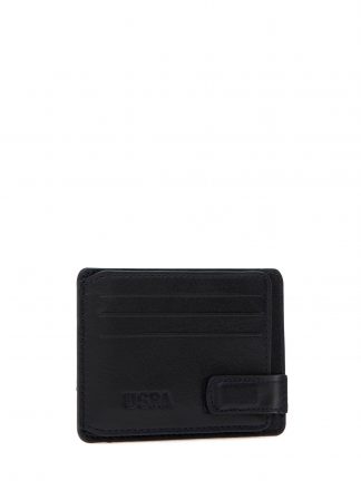 کیف پول و کارت مردانه سرمه ای یو اس پولو