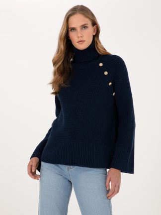 پلیور زنانه سرمه ای پیرکاردین