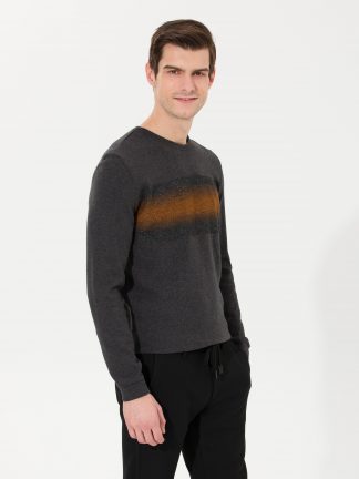 پلیور مردانه خاکستری تیره پیرکاردین