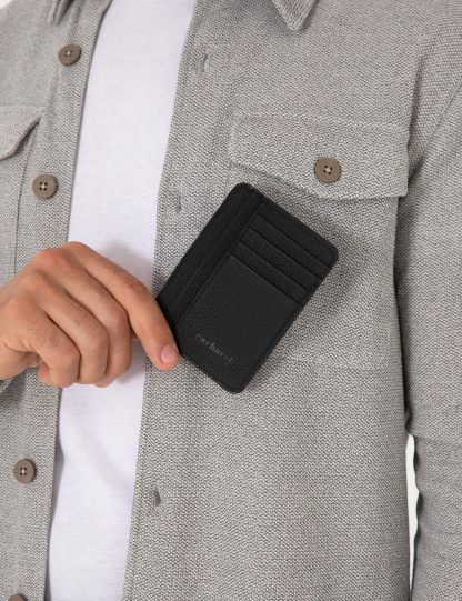 کیف پول و کارت مردانه مشکی کاشارل
