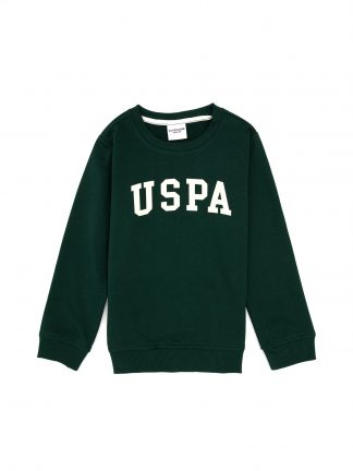 سویشرت پسرانه سبز تیره یو اس پولو