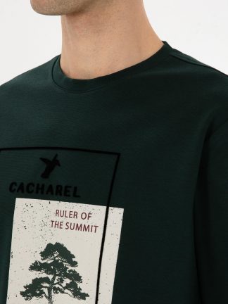 سویشرت مردانه سبز تیره کاشارل