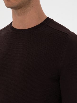 پلیور مردانه قهوه ای تیره پیرکاردین