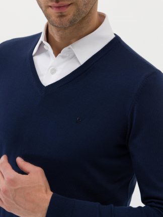 پلیور مردانه آبی لاجوردی روشن پیرکاردین