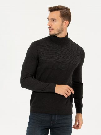 پلیور مردانه خاکستری تیره پیرکاردین