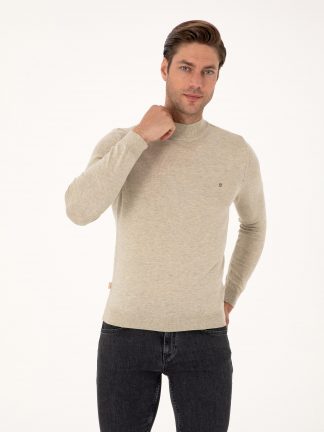 پلیور مردانه کرم ملانژ پیرکاردین