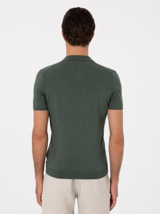 پلیور مردانه سبز تیره کاشارل