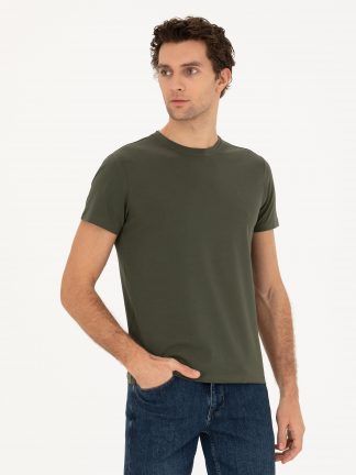 تی شرت مردانه خاکی روشن کاشارل