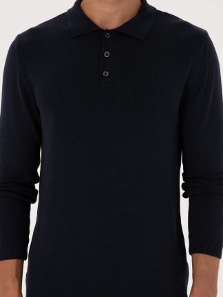 پلیور مردانه سرمه ای یو اس پولو