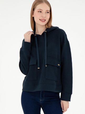 هودی زنانه سرمه ای یو اس پولو