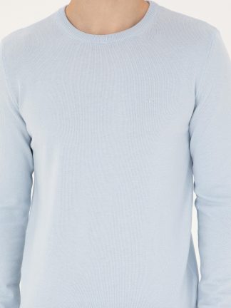 پلیور مردانه آبی روشن پیرکاردین