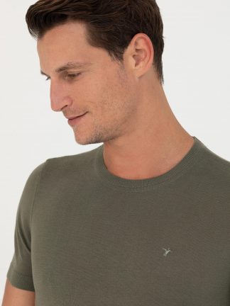 پلیور مردانه خاکی روشن کاشارل