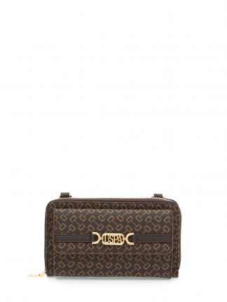 کیف دوشی زنانه قهوه ای یو اس پولو