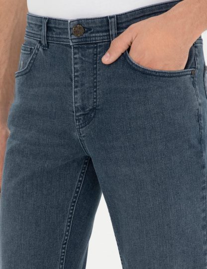 شلوار جین اسلیم فیت مردانه آبی روشن کاشارل