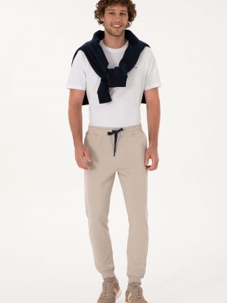 شلوار راحتی مردانه طوسی یو اس پولو