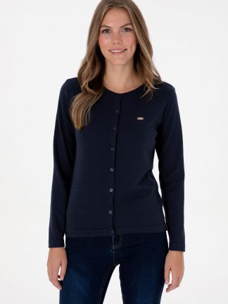 ژاکت زنانه سرمه ای یو اس پولو