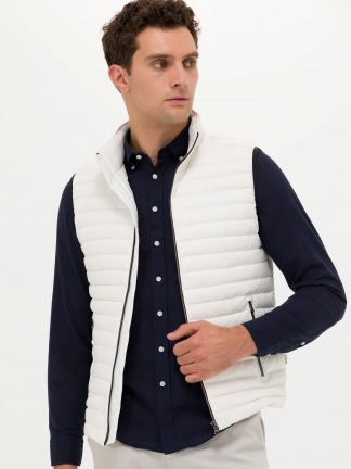 جلیقه مردانه سفید کاشارل